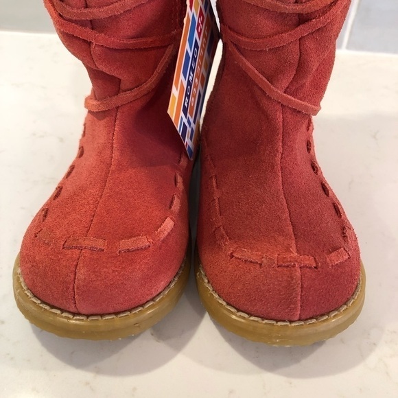 NEW Romeo Juliette Peach Cottage Leather Suede Furry Floral Embroider Tall Boots - Picture 2 of 14